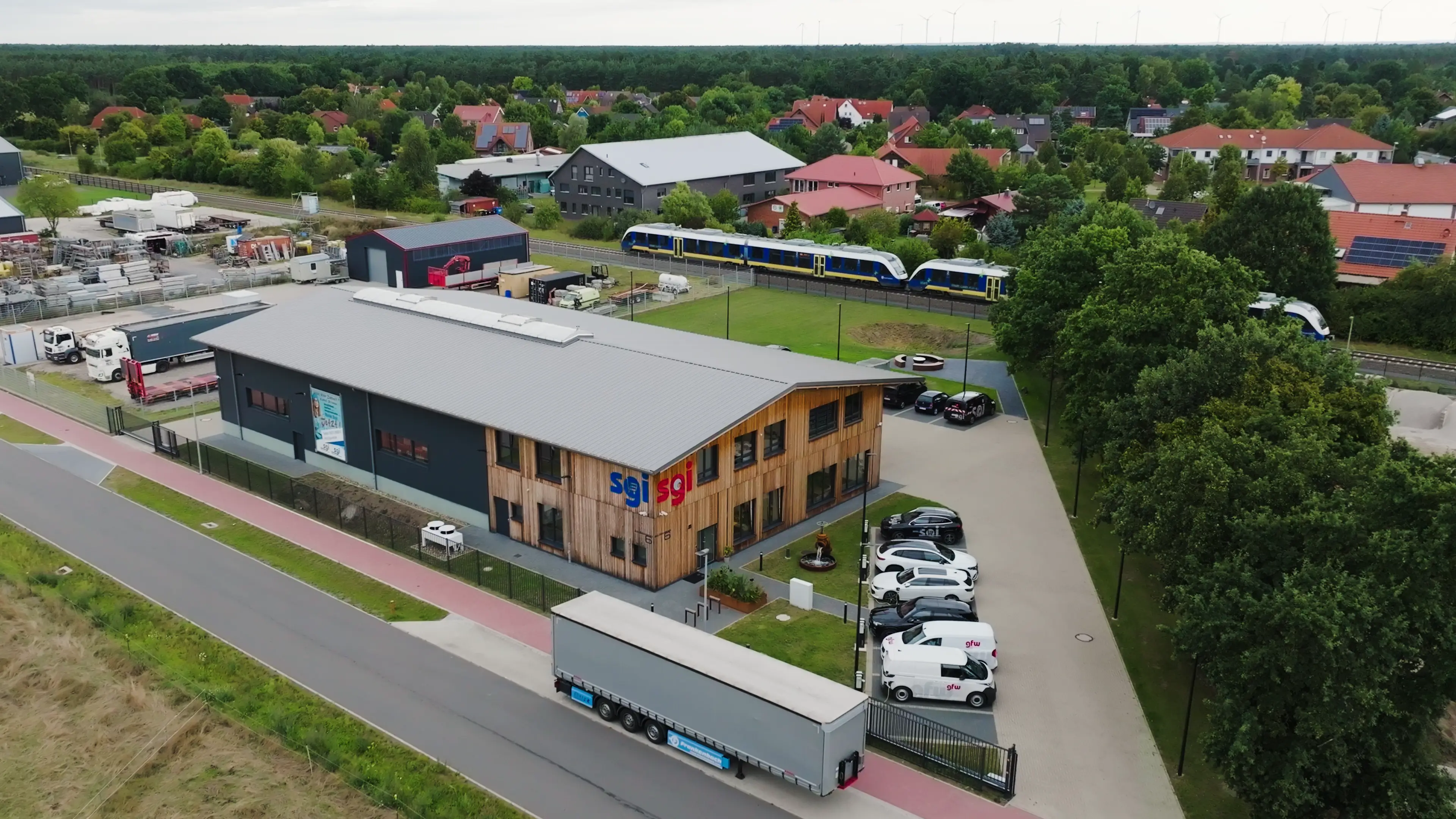 Luftaufnahme der Wohnanlage